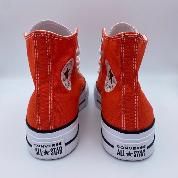 Converse Chuck Taylor All Star Hi Top Poppy Orange - Picture 8 of 8